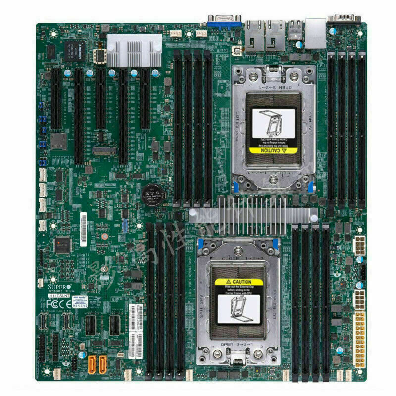 Supermicro H11DSi-NT Motherboard Socket SP3 240W TDP for Dual AMD EPYC 7001/7002