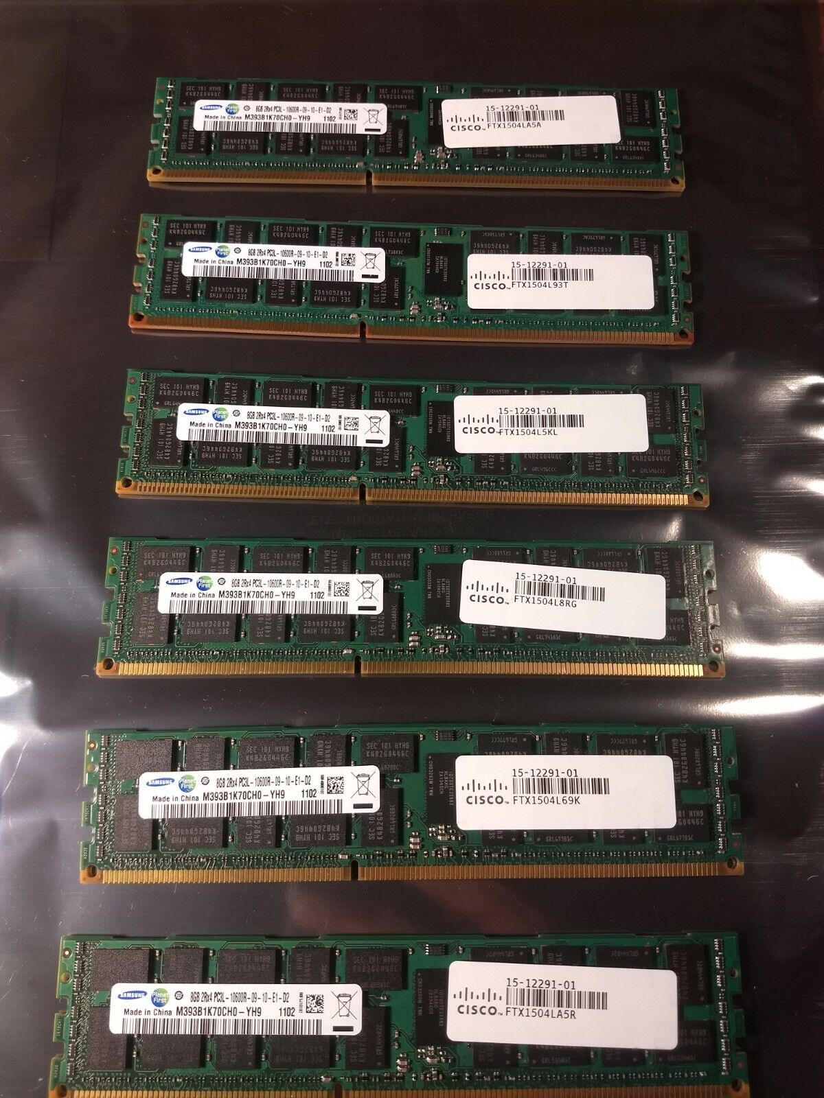 Samsung 8gb 2RX4 PC3L-10600R Server Memory ECC RAM 240-Pin DDR3 M393B1K70DH0-YH9