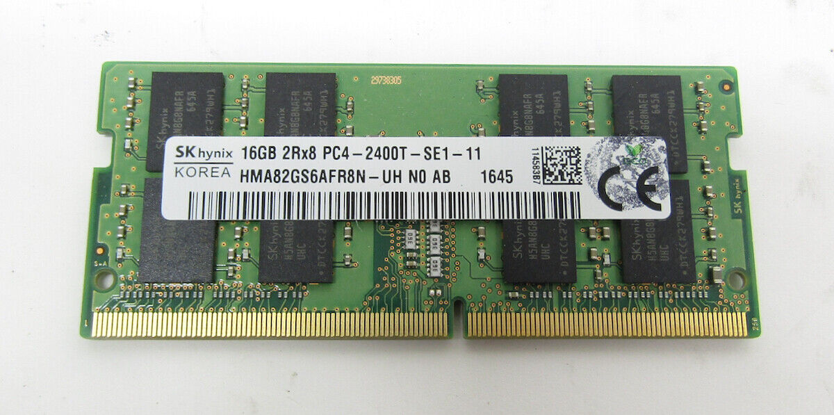 SK Hynix 16GB PC4-2400T 2400MHz DDR4 Laptop Memory HMA82GS6AFR8N-UH