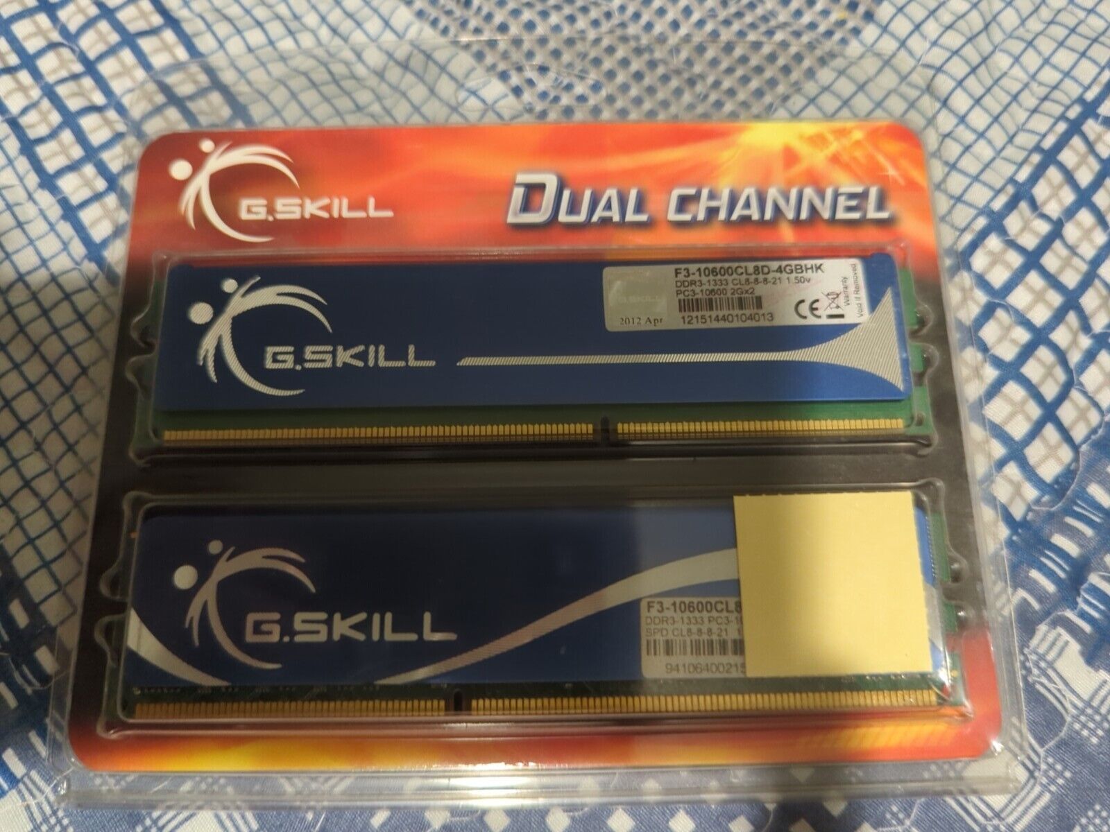 G. Skill DDR3-1333 F3-10600CL8D-4GBHK RAM 8GB (4X2GB) 1.50v Intel XMP ready