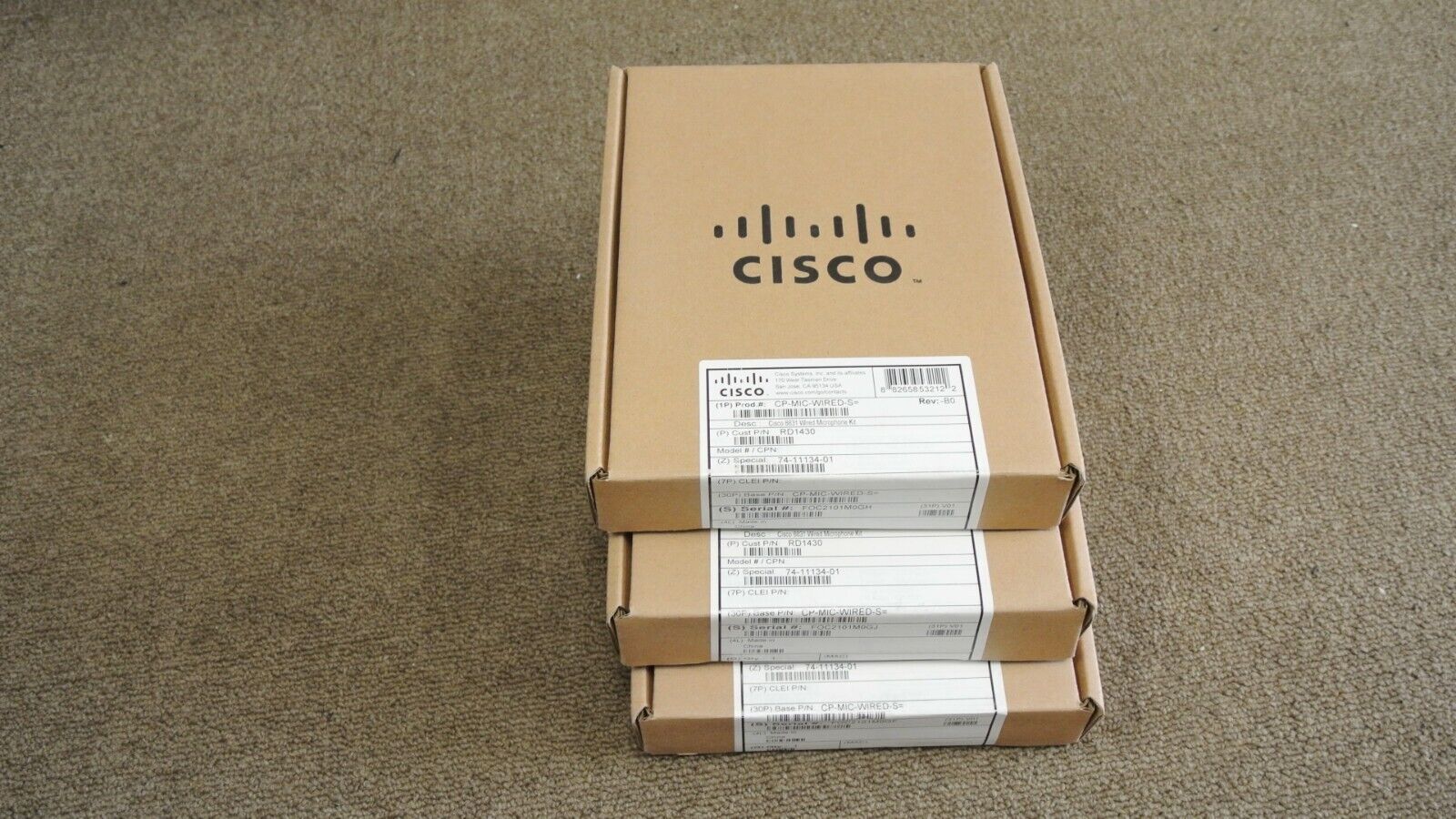 Genuine Cisco CP-MIC-WIRED-S Microphone Kit for CP-8831 Phone