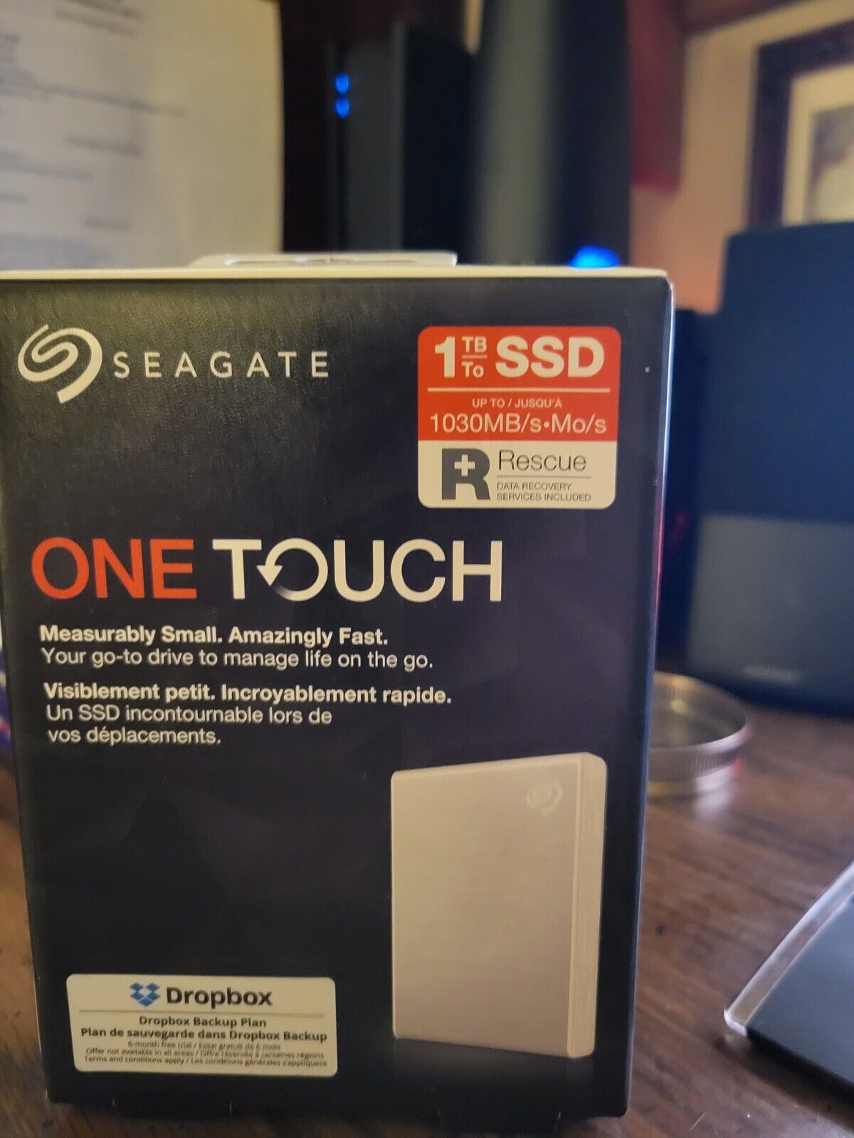Seagate One Touch 1TB USB-C External SSD - White (STKG1000401)