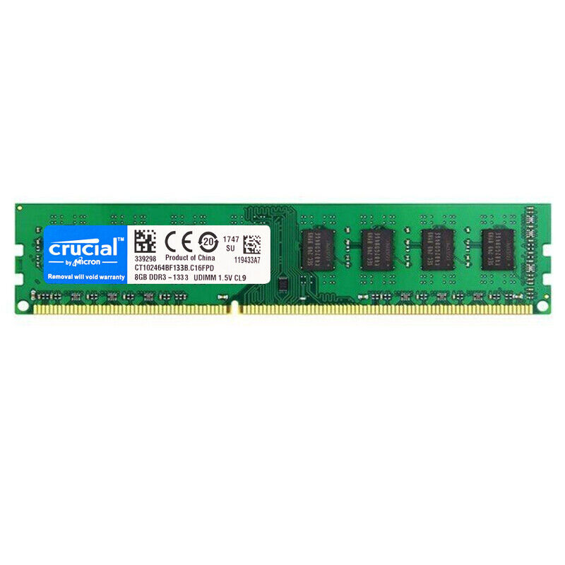 CRUCIAL DDR3 8GB 16GB 32GB 1333 MHz PC3-10600 Desktop Memory RAM DIMM 240pins