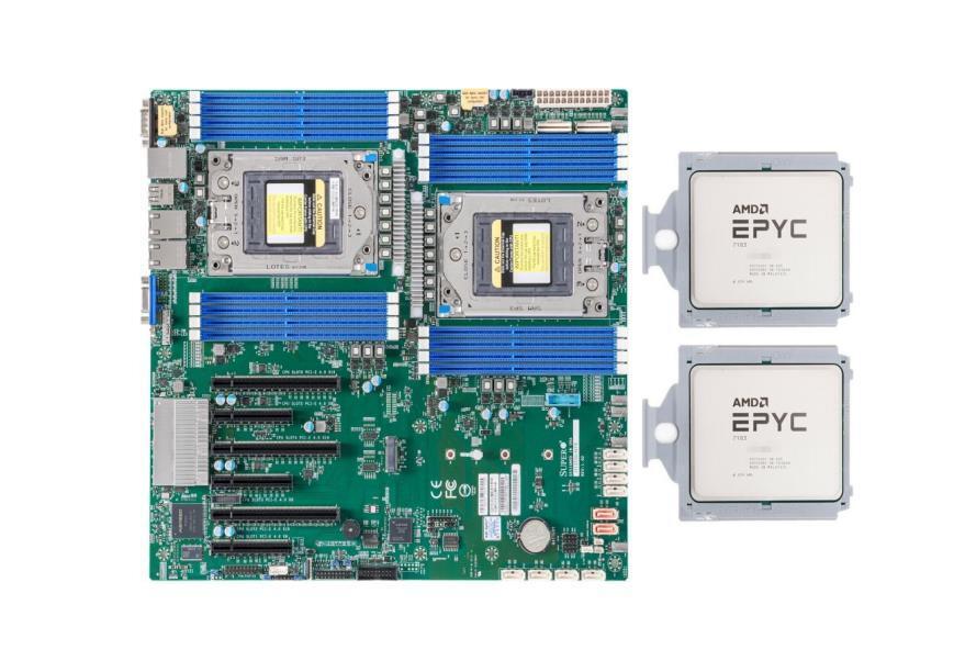 2x AMD EPYC 7T83 CPU 64 Core 2.45GHz With Supermicro H12DSi-NT6 Motherboard