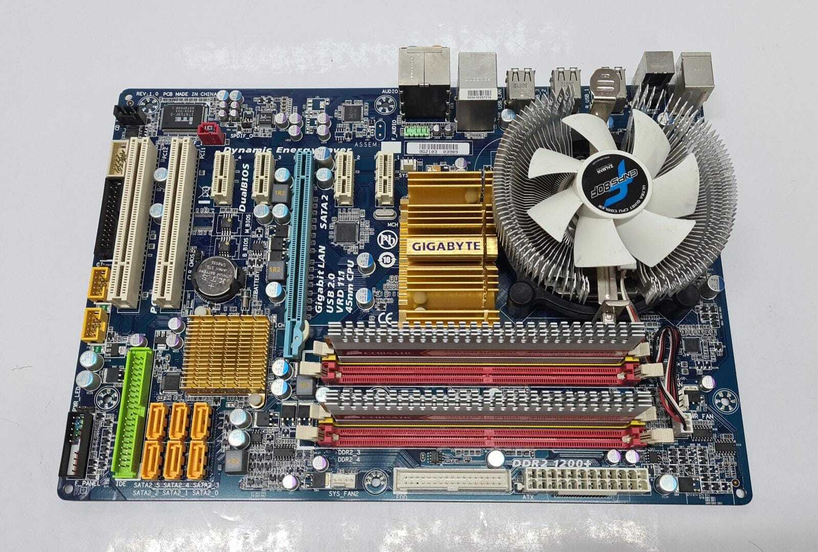 Gigabyte Motherboard CPU RAM LGA775 GA-EP43-UD3L Core2 Quad Q9550