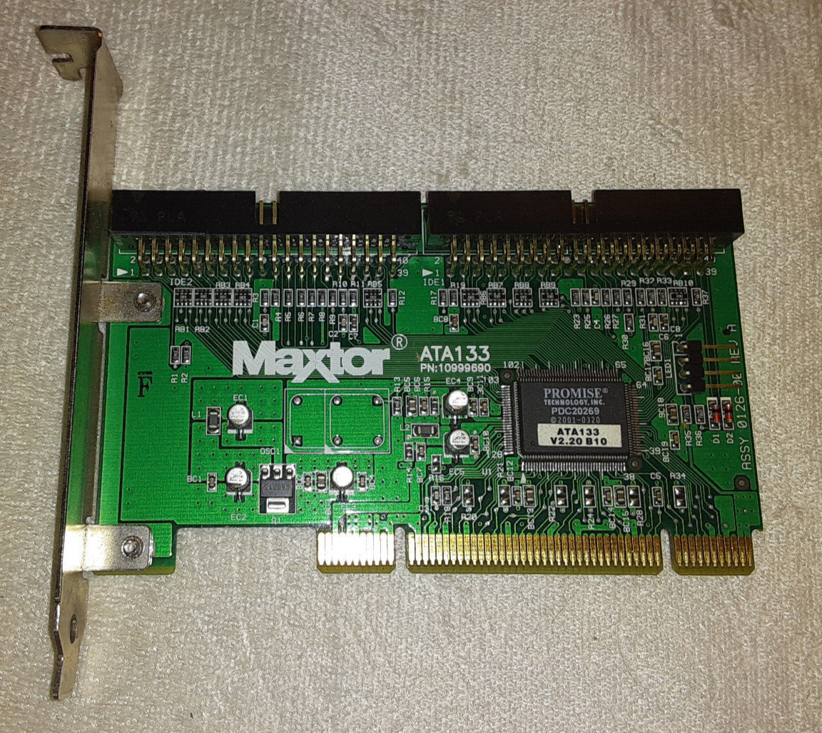 Maxtor ATA 133 PATA IDE 4 Port PCI Adapter card Promise PDC20269