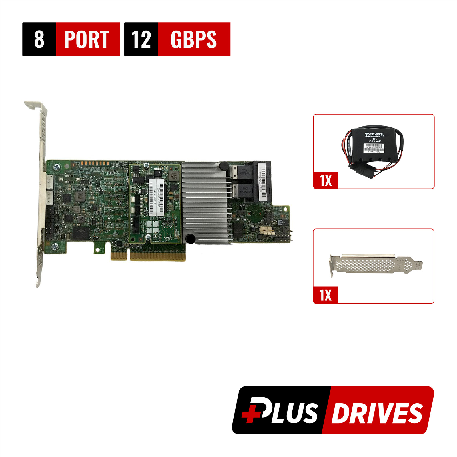 LSI MegaRAID 9361-8i 12Gbps PCIe 3 x8 SATA SAS 3 8 Port RAID + BBU & CacheVault