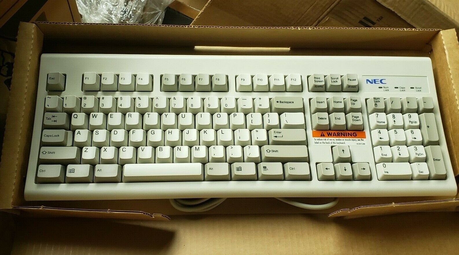 NEC Zenith Clicky Vintage KB-5923 Keyboard - PS/2 vintage Keyboard RARE NEW