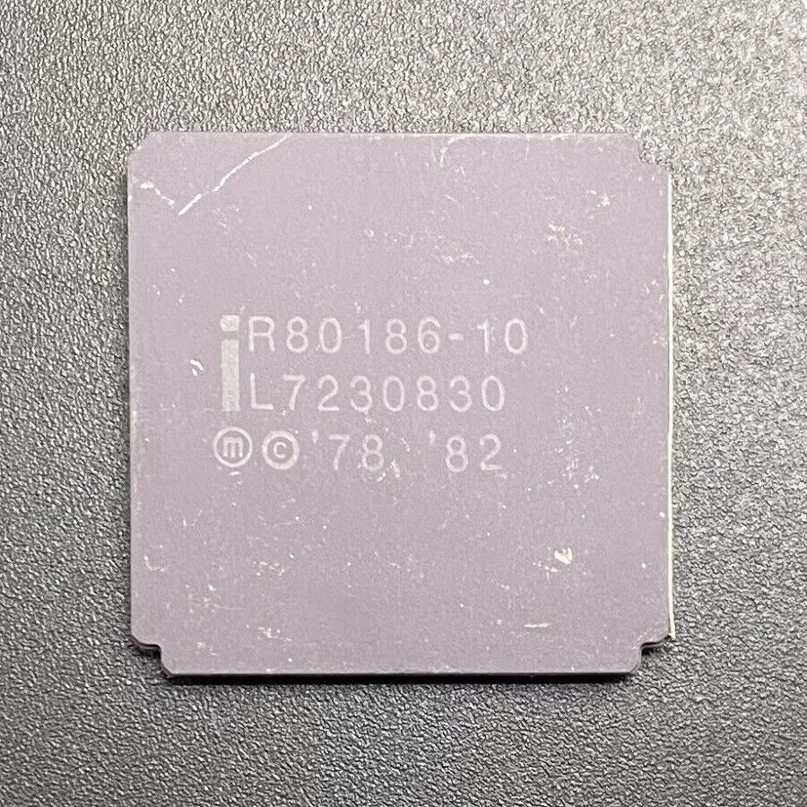 Intel R80186-10 CPU Ceramic LCC68 10MHz 186 16Bit x86 Processor