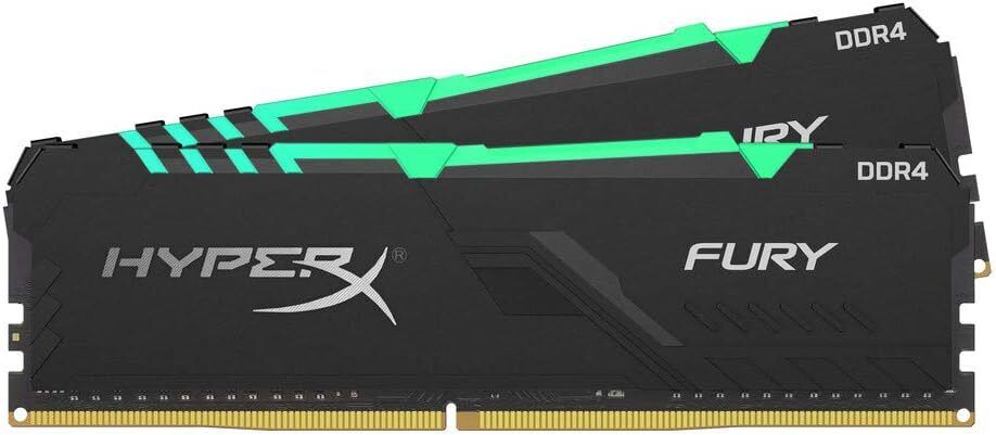 HyperX Fury 128GB 3733MHz DDR4 DIMM (Kit of 4) 4x32GB RGB RAM HX437C19FB3AK4/128
