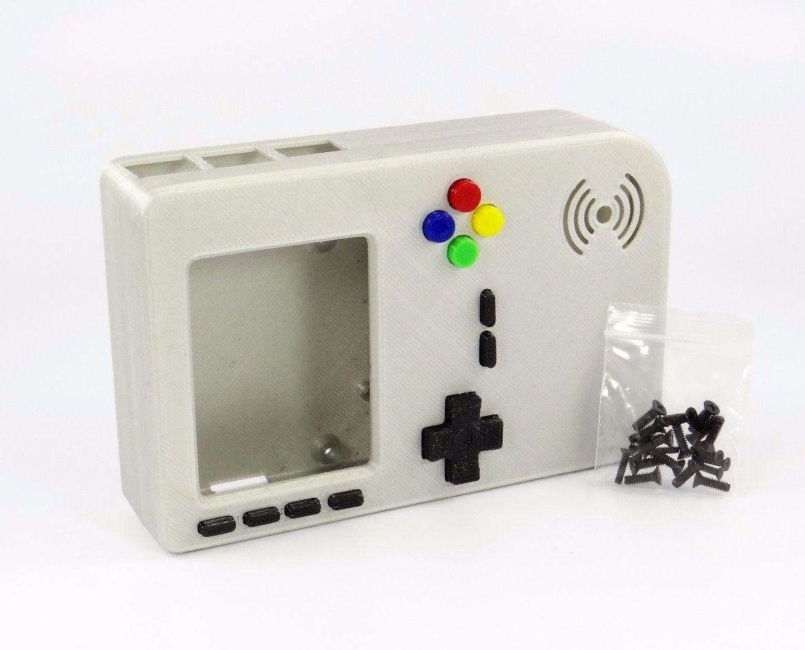 PiGRRL 2 SILVER Game Boy Case w/ Buttons & Screws for Raspberry Pi 2/3 GameBoy