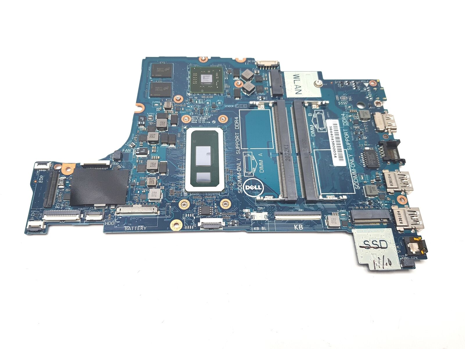 Dell Inspiron 15 3583  Laptop Motherboard i7-8565U 1.8GHz MDK17 0MDK17  LA-G711P