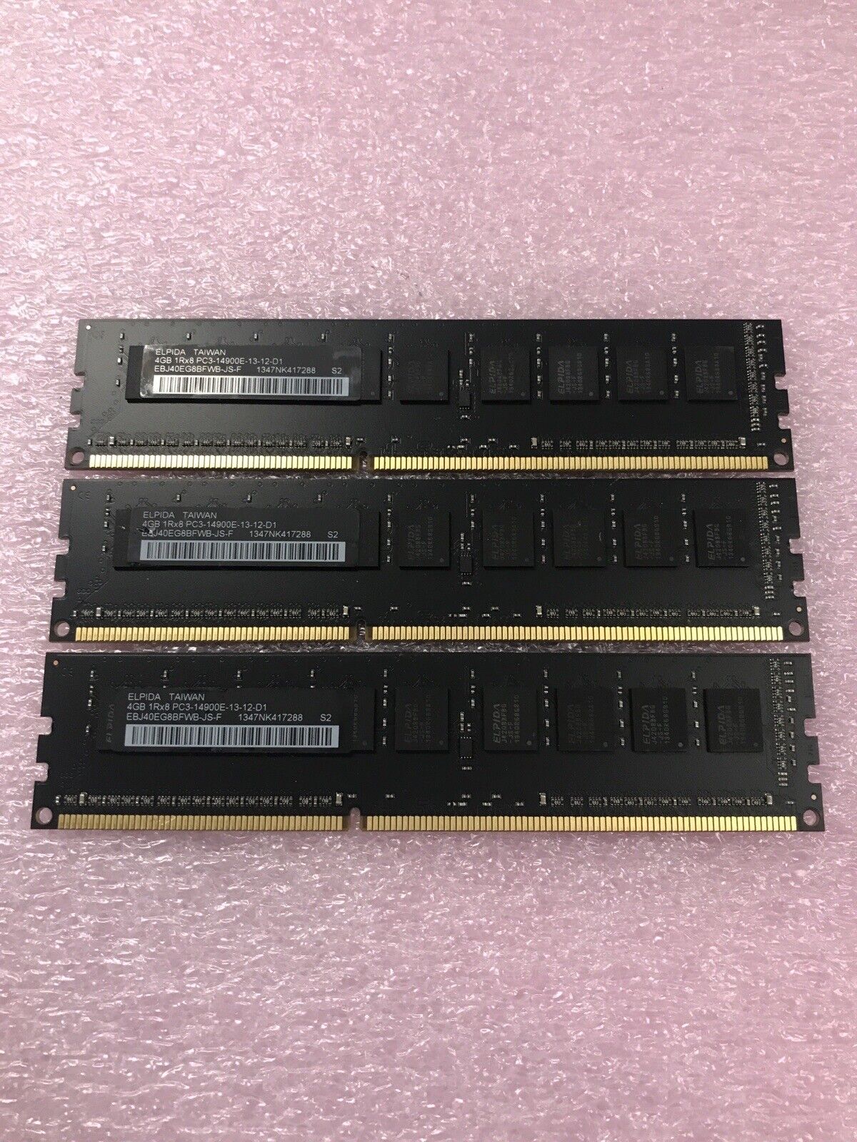 ELPIDA 12GB Kit 3x4GB 1Rx8 PC3-14900E-13-12-D1 Ram EBJ40EGB8BFWB-JS-F