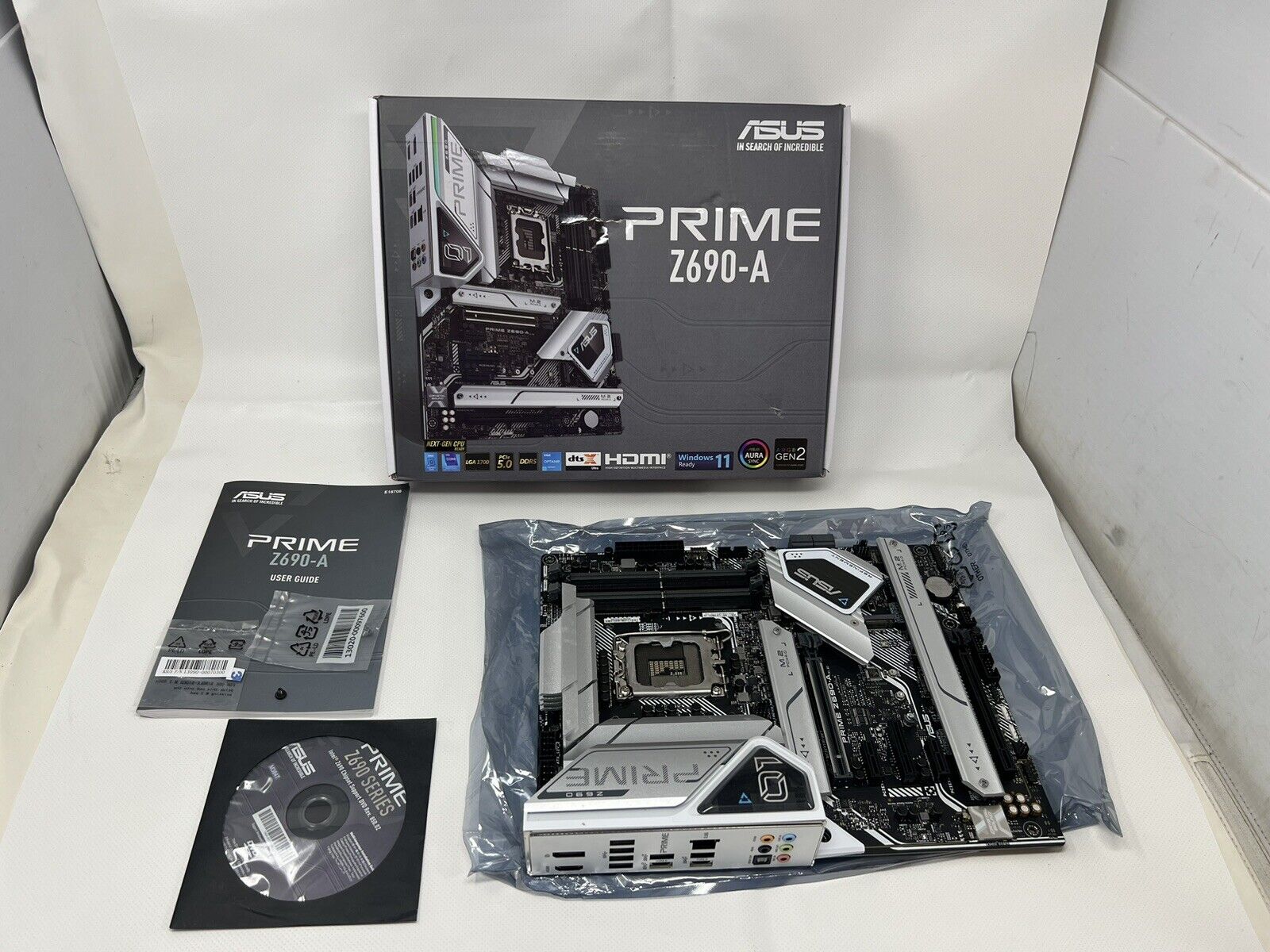 ASUS PRIME Z690-A DDR4, LGA 1700, Intel Motherboard For parts/as is