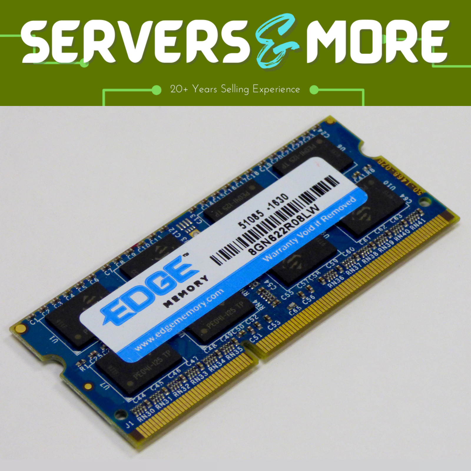 Edge Memory 8GB DDR3 1600MHz SODIMM 1.35V 8GN622R08LW Laptop Memory