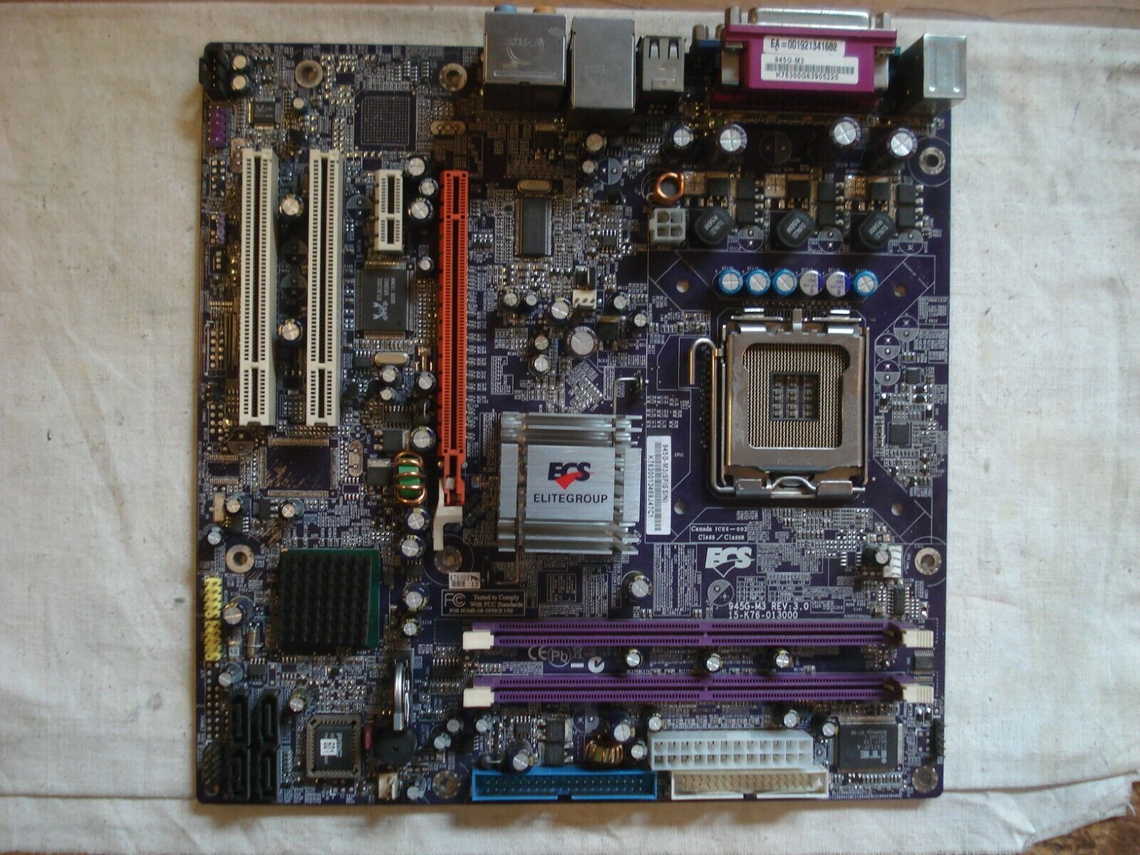 EliteGroup Computer Systems 945G-M3 rev3.0 , LGA 775/Socket T, Intel Motherboard