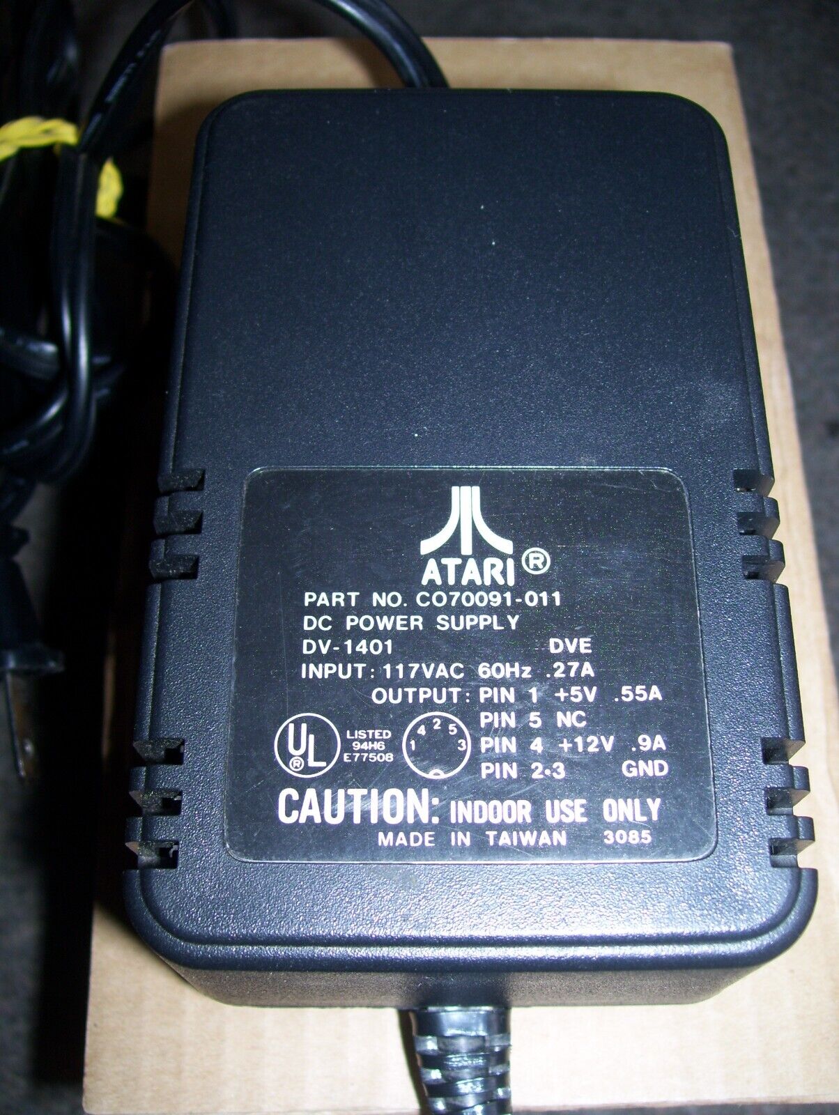 Genuine Atari SF 314 External Floppy Disk Drive USA 117V Power Supply TESTED OK