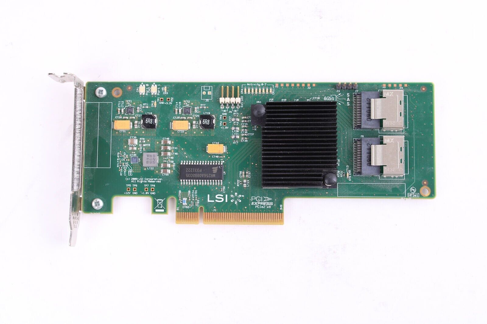 LSI Logic 500605B 6GB PCIe Express 2.0 RAID Card Low Profile SAS9201-8i 45W9122