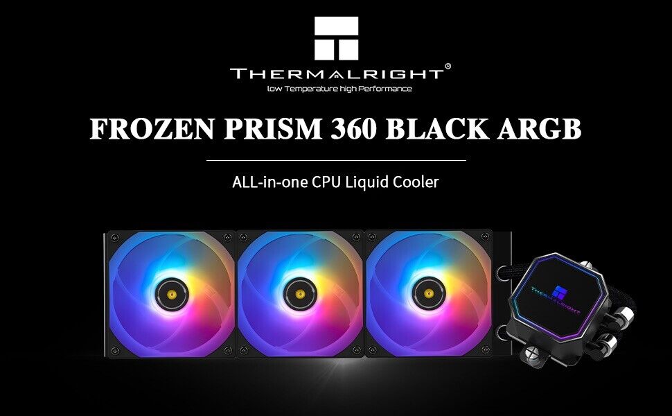 Thermalright Frozen Notte 360 Black ARGB Water Cooling CPU Cooler 360 Black C...