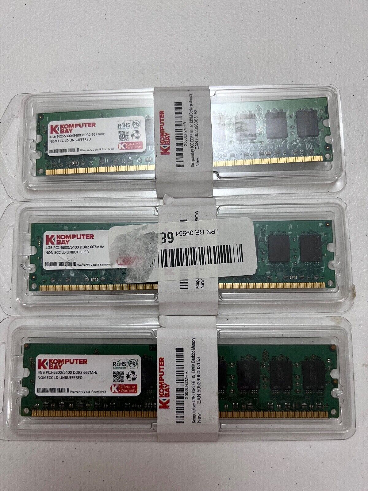 12GB Kit 3X 4GB PC2-5300/5400 667MHz DDR2 SODIMM MACMEMORY KomputerBay