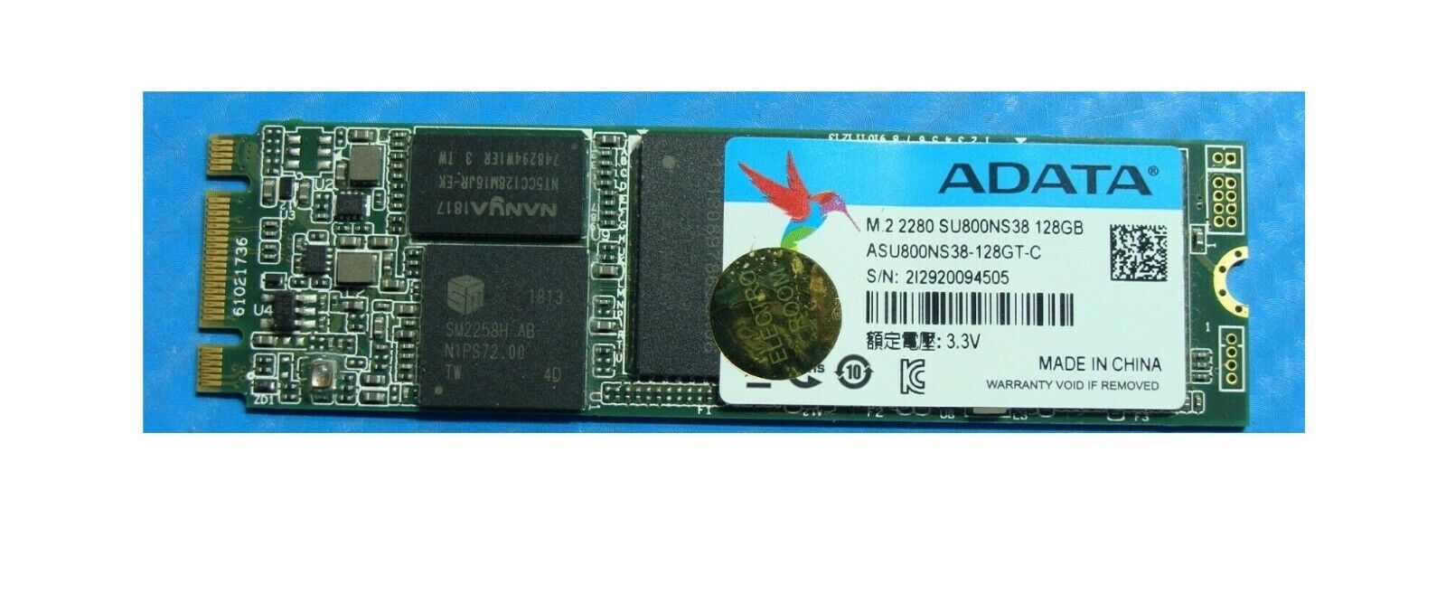 For HP Asus Acer Lenovo Dell Inspiron 15 5570 ADATA 128GB SATA M.2 SSD SU800NS38