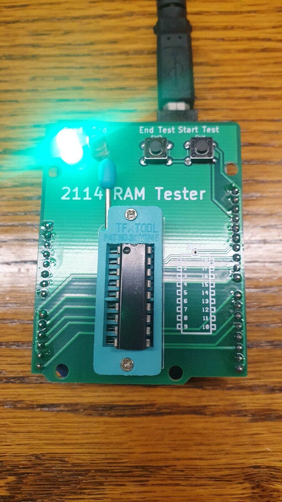 RAM Memory Tester Kit PCB for Arduino - Test 2114 & 9114 chips