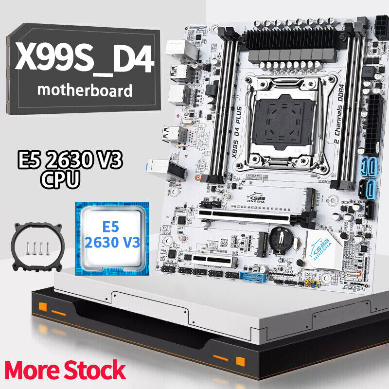 JINGSHA X99S-D4 Motherboard Set With XEON 2630 V3 Support 4* DDR4 ECC REG Memory
