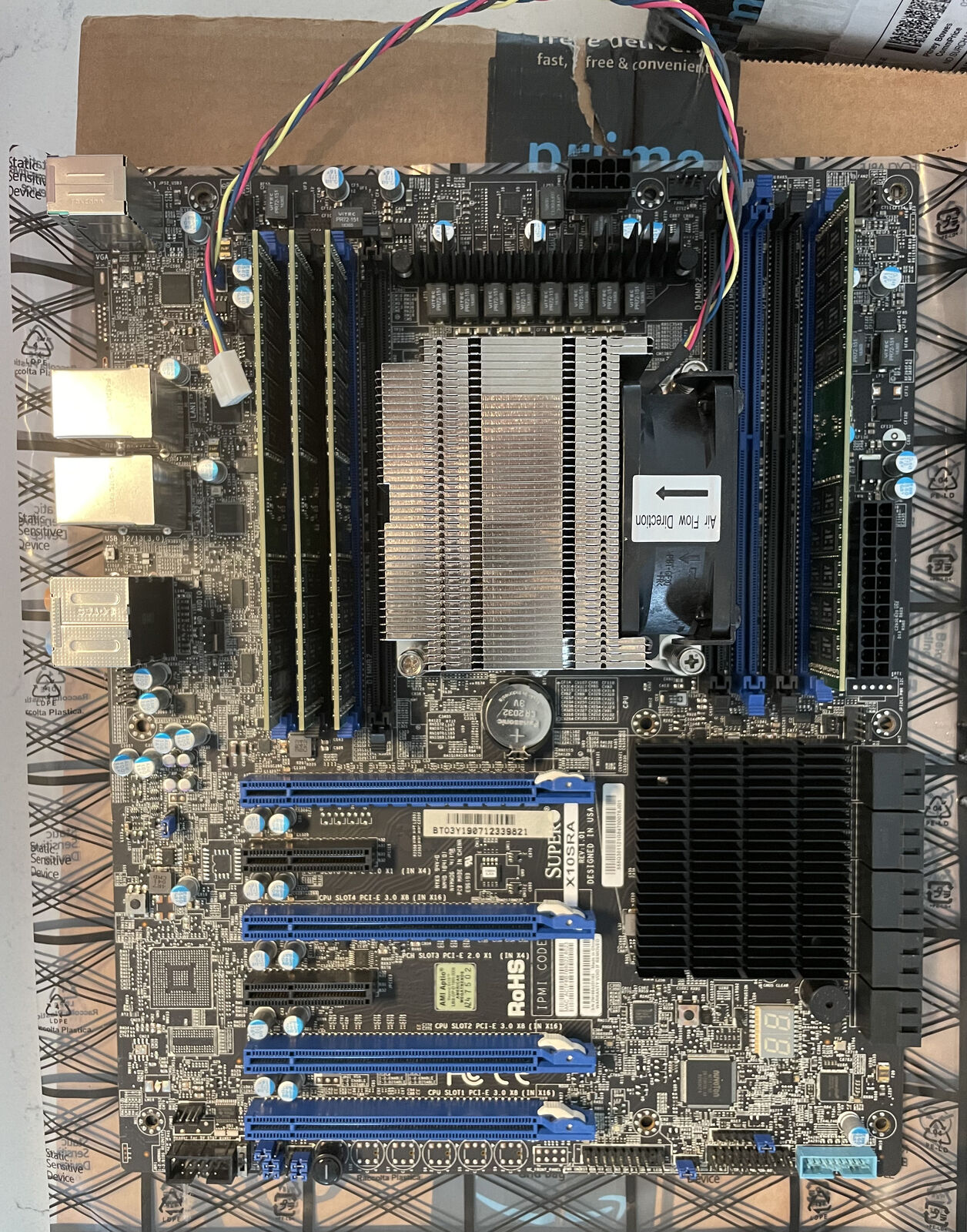 Supermicro X10SRA-O/Intel E5-2690v4/64GB 2Rx4 2400T RAM/2U Heat Sink