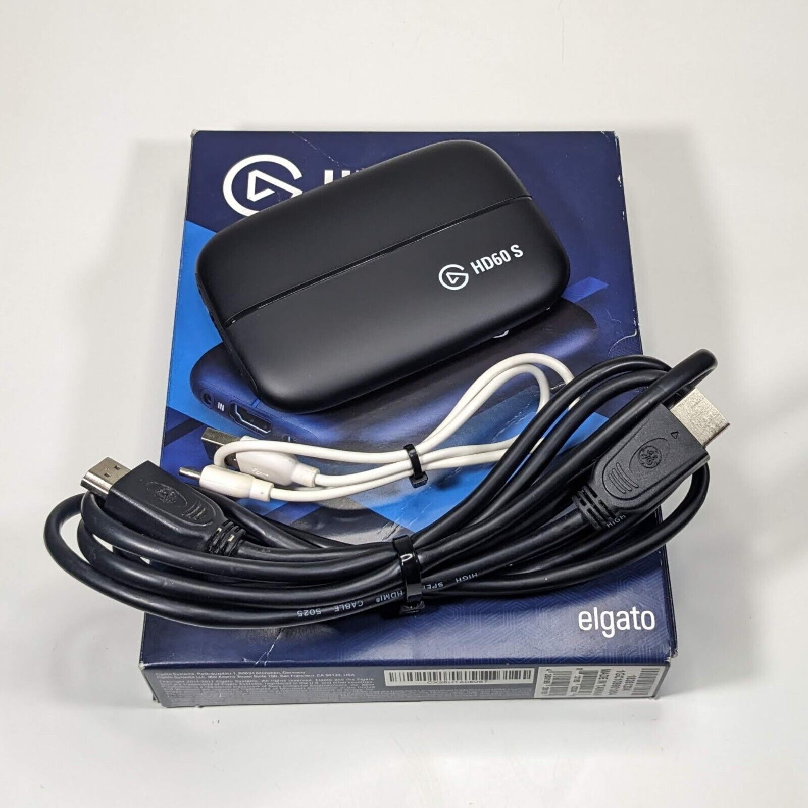 Elgato HD60 S Game Capture Card - Tested Good - w/ Cables & Box