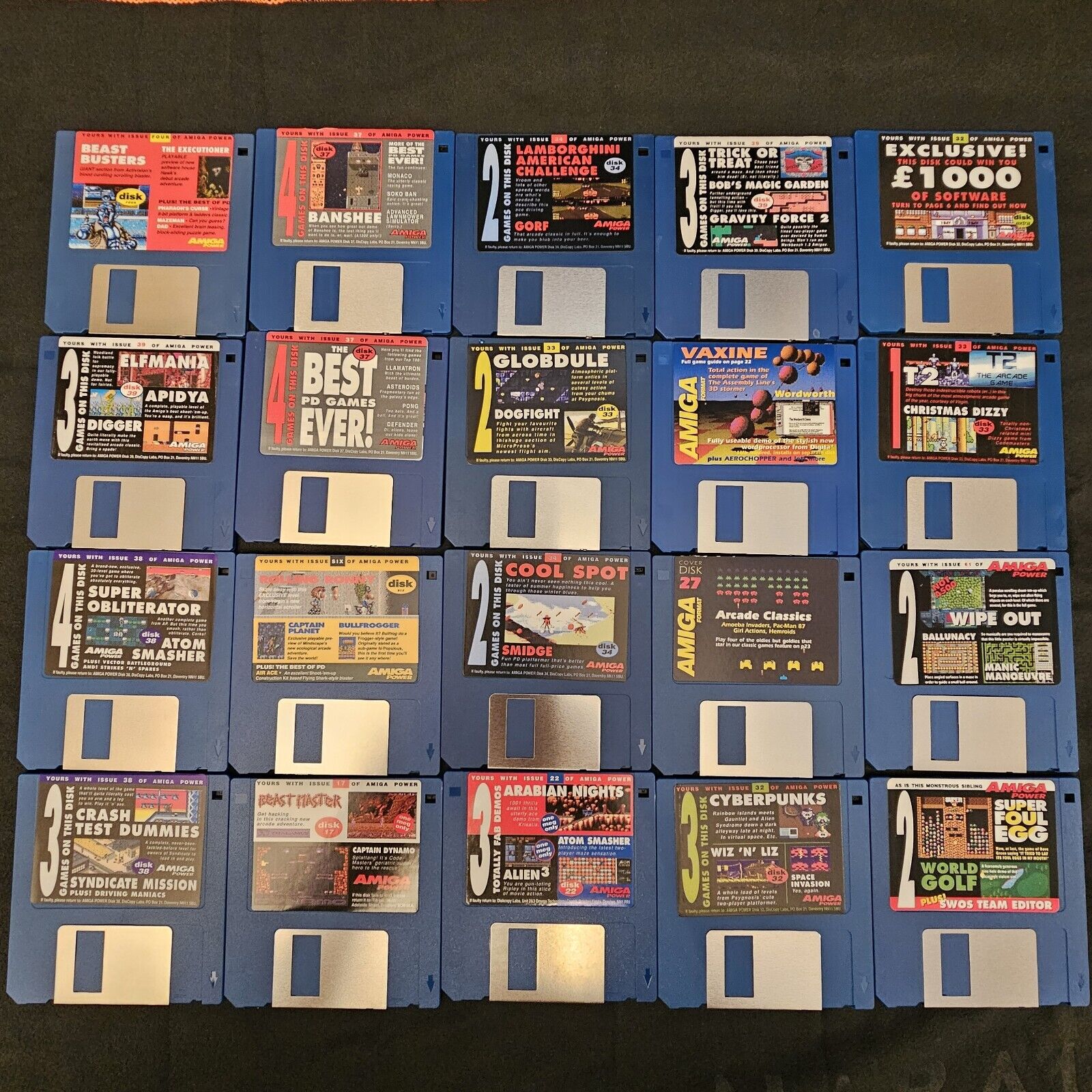 Amiga 3.5'' Floppy Disk Games/Demo Games Bundle 70 total new not tested
