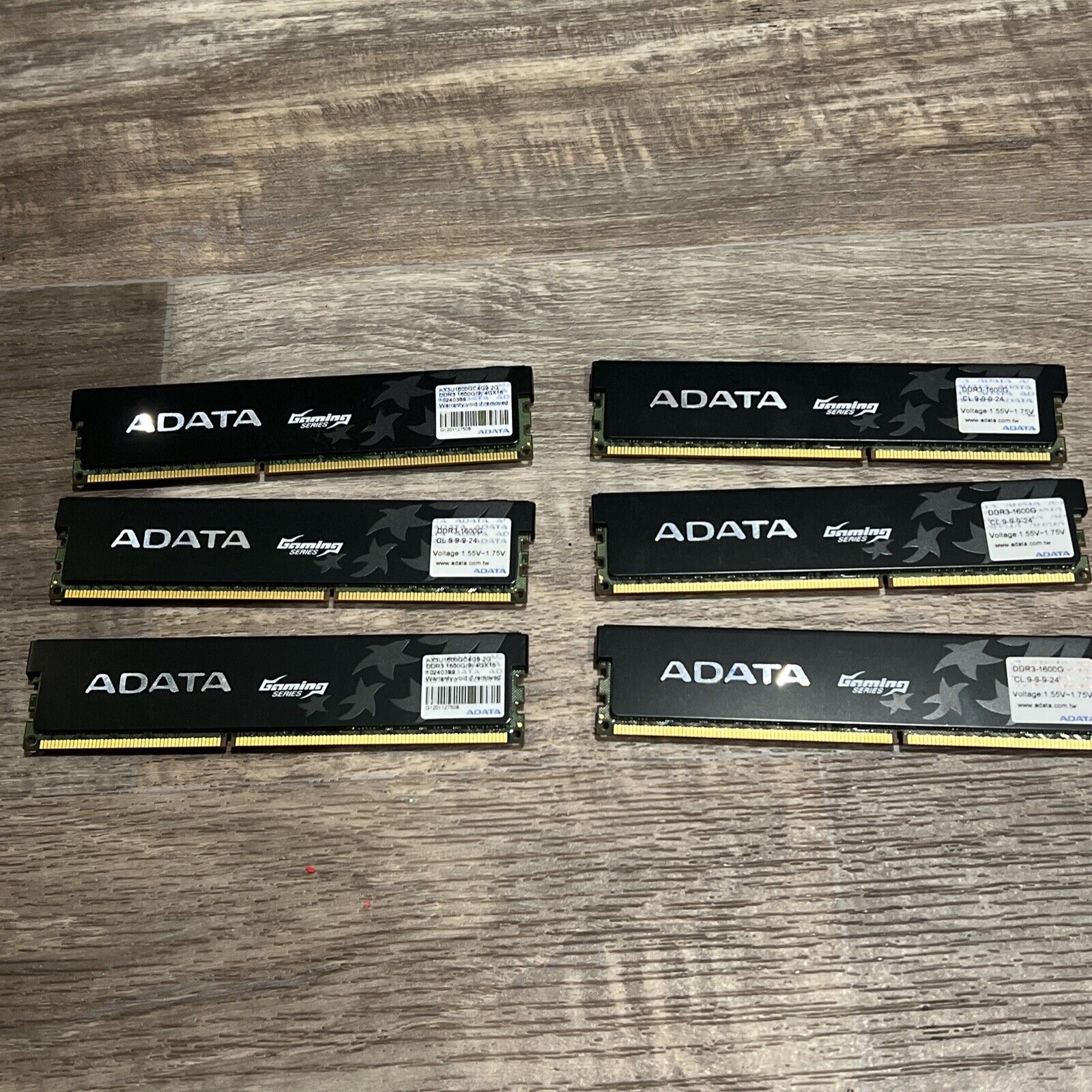 ADATA Gaming Series 4GB (6x4GB) DDR3 1600G PC3-12800 RAM AX3U1600GB4G9-2G - Used