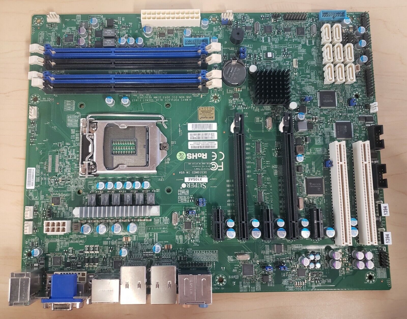 Supermicro X10SAE LGA1150 DDR3 ATX Server Motherboard  Rev 1.01