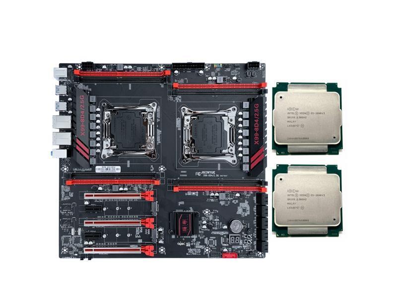 X99-8D4 E-ATX Motherboard With 2x Intel Xeon E5-2696 V3 18C/36T 2.3GHz CPU
