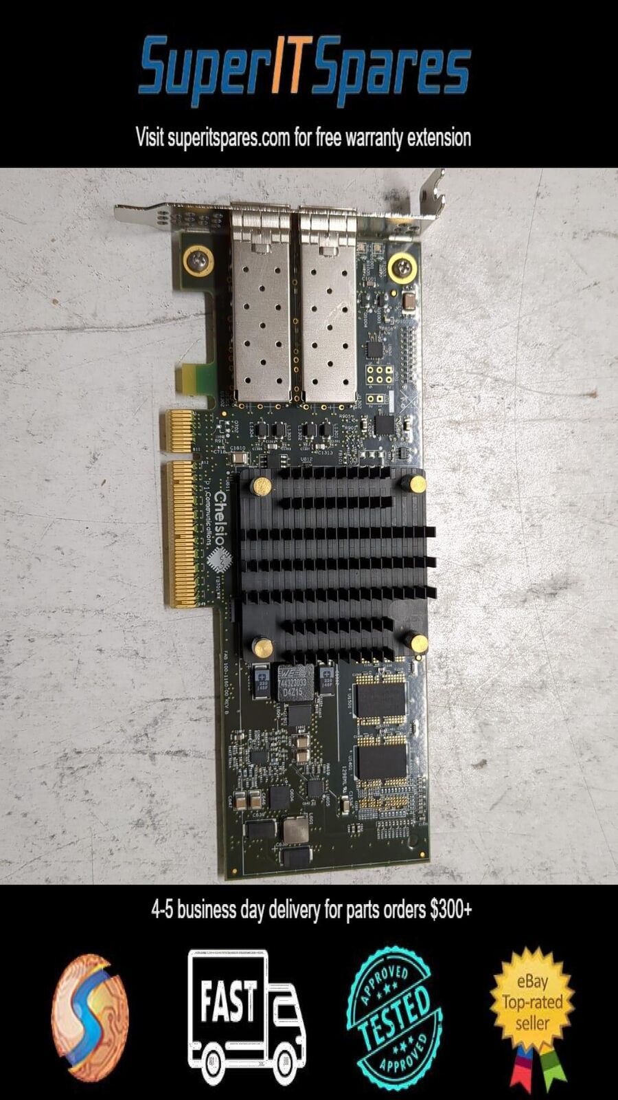Dell Chelsio T520-CR PCI-E 2-PORT 10GB SFP+ HBA Adapter w/ Low Bracket