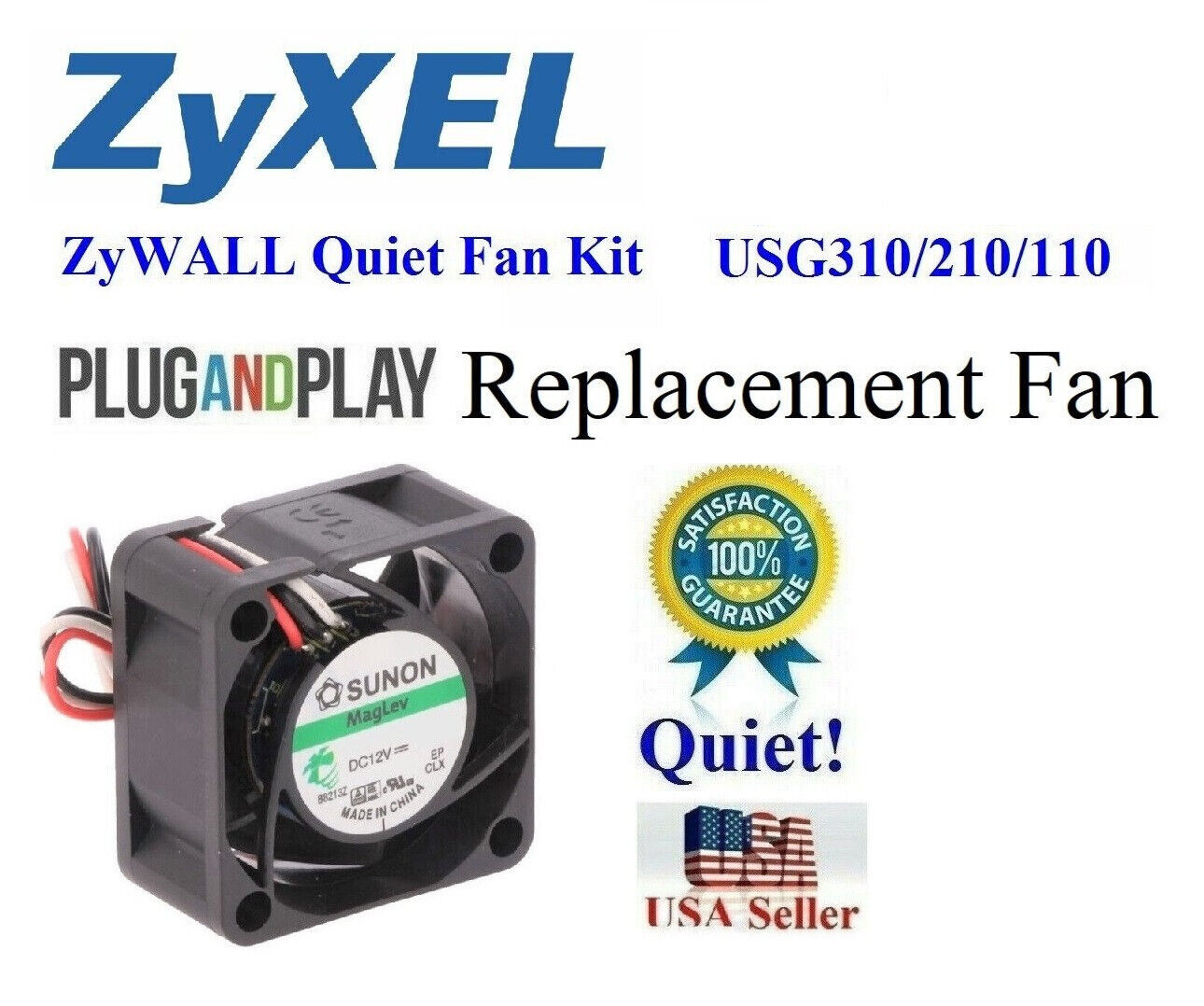 1x Quiet Fan for ZyXEL USG310 USG210 USG110 Low Noise 18dBA Best for HomeNetwork