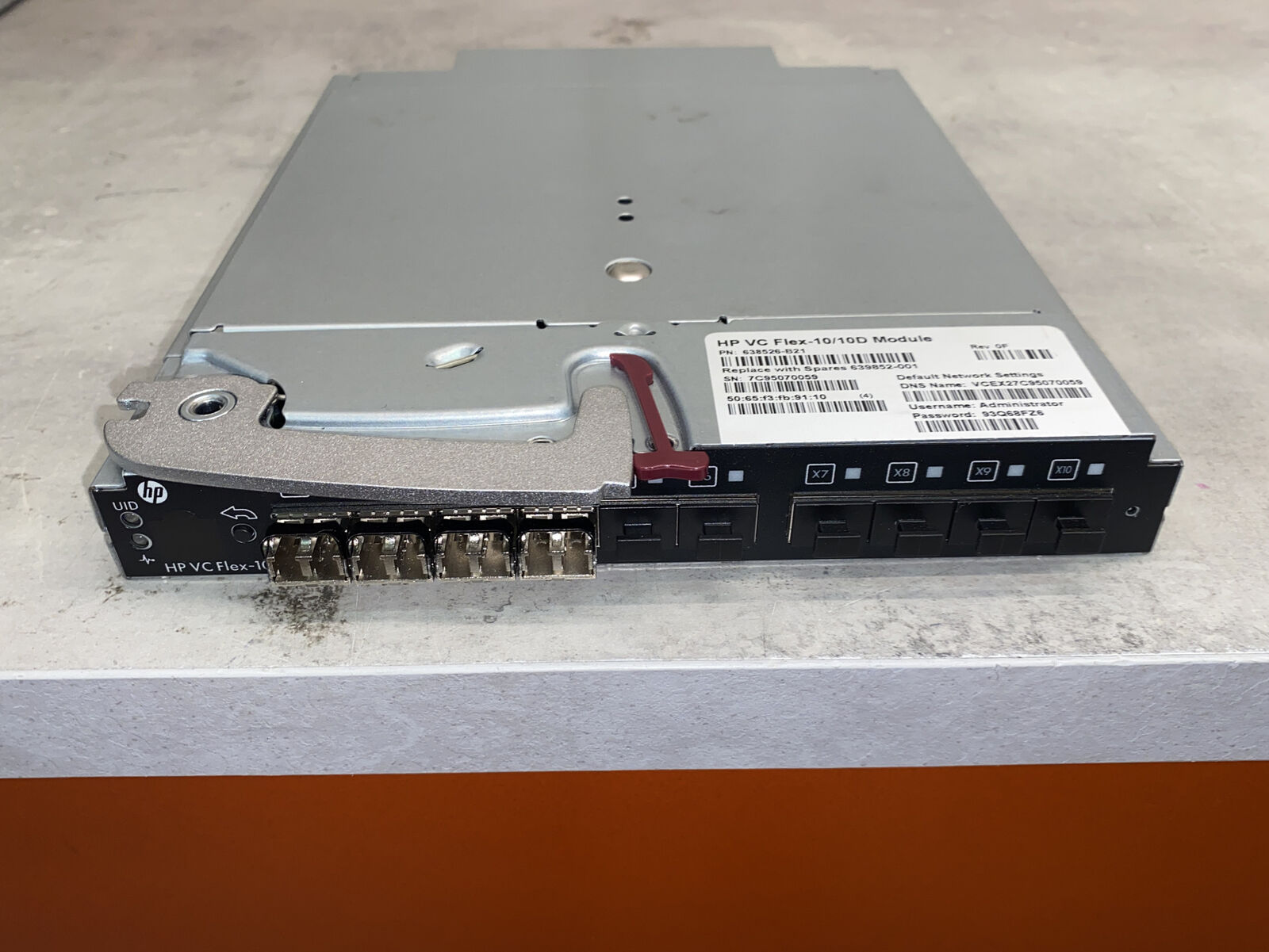 HP VC Flex-10/10D Module 10 Port SFP Flex Module w/ SFP+ 638526-B21 | 639852-001
