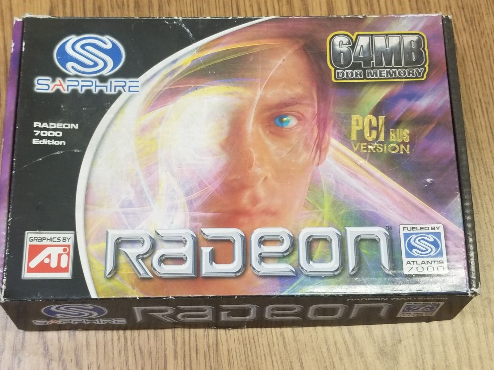 ATI Radeon 7000 Sapphire 64B DOS Retro Gaming Video Card TV out New old Stock
