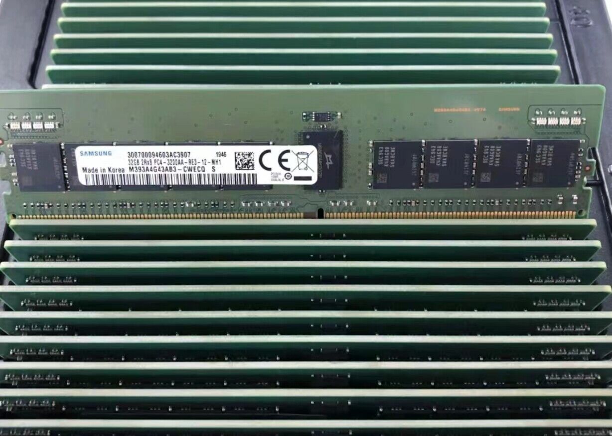 Samsung DDR4 32GB 3200MHz RAM ECC Sever Memory PC4-25600 DIMM 2RX8 288Pin