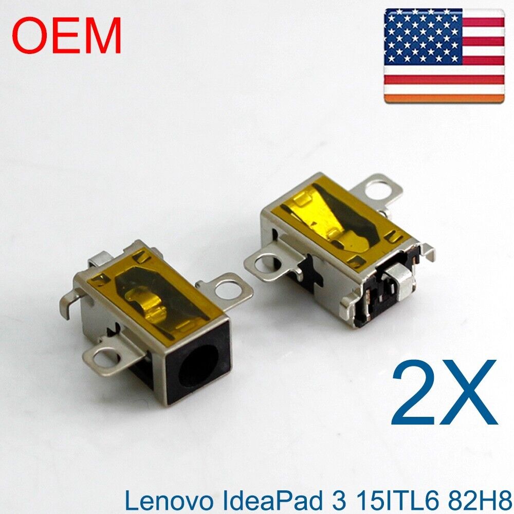 2X OEM Laptop Charging Port DC IN Power Jack For Lenovo IdeaPad 3 15ITL6 82H8