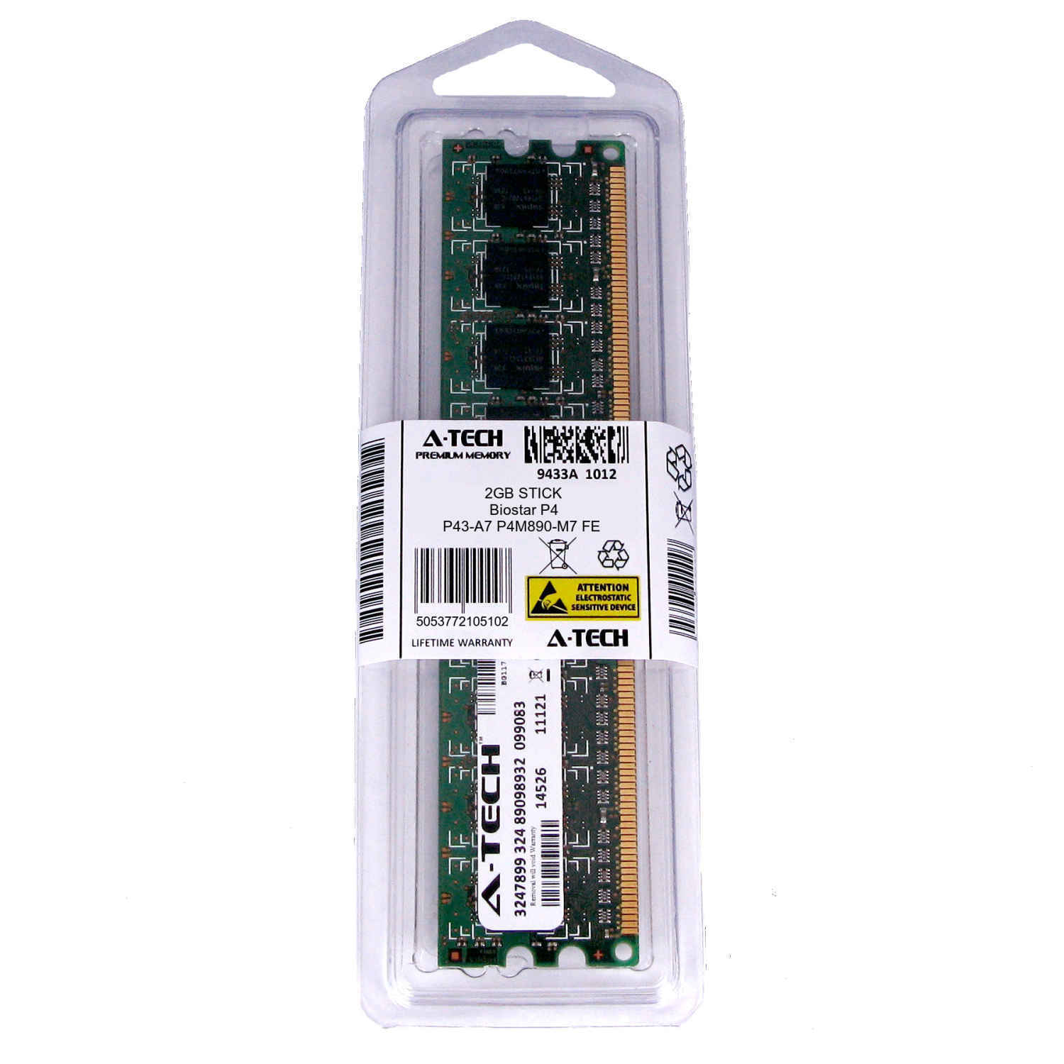 2GB DIMM Biostar P43-A7 P4M890-M7 FE P4M890-M7 PCI-E P4M890-M7 SE Ram Memory