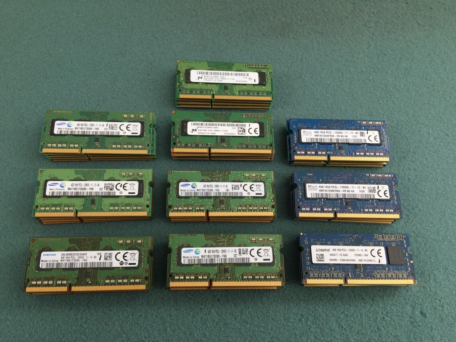 (Lot of 50) Mixed Brand 4GB 1Rx8 PC3L-12800S DDR3 SODIMM Laptop Memory RAM R433