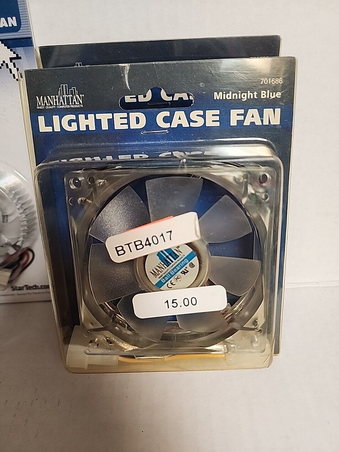 Manhattan 80 X 80 X 25mm Computer  Lighted Case Fan - midnight blue