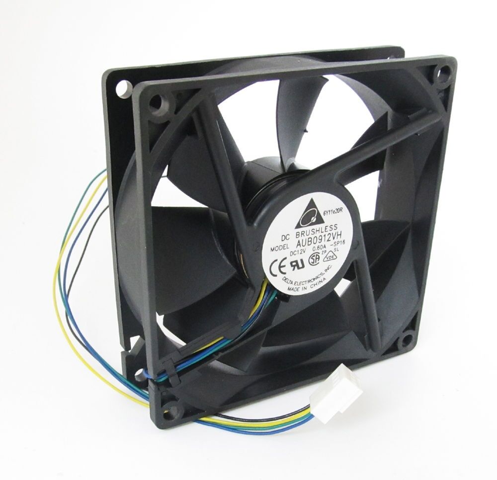 1 x Delta AUB0912VH 92x92x25mm 12V 0.60A 7.2W Brushless DC Case Fan 4 Wire 4 Pin