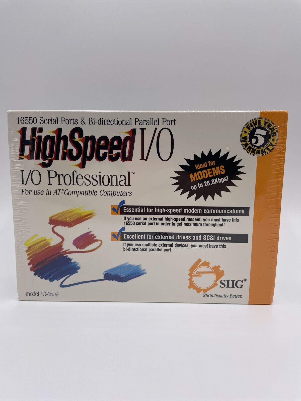 NEW Sealed SIIG IO-1809 High Speed 16550 Serial&Bi-directional Parallel Port