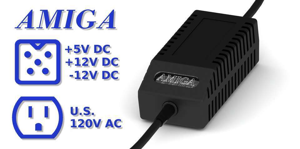 Amiga 500 PSU Modern US - Replacement Amiga 500 Power Supply, US Plug