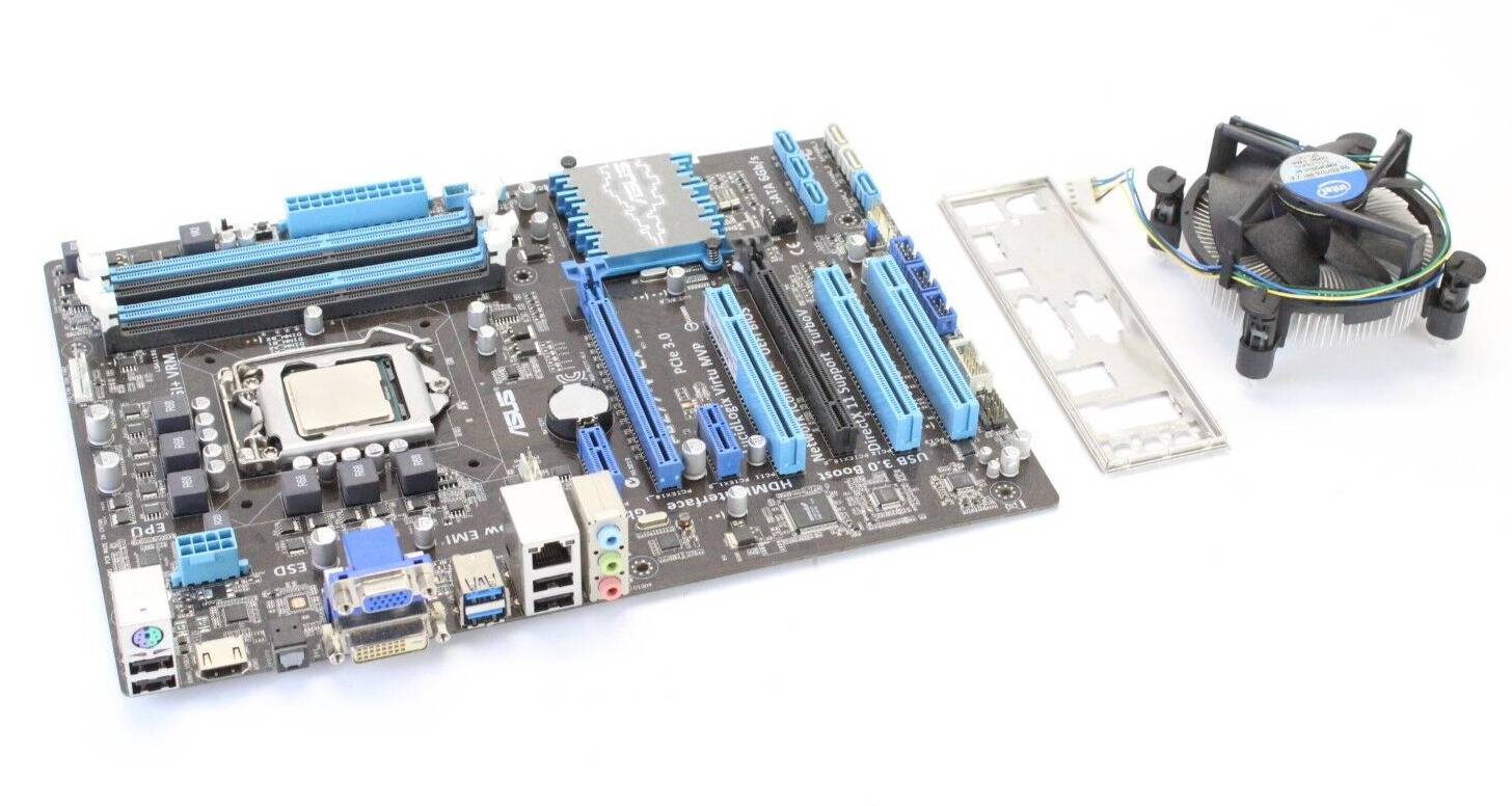 ASUS P8Z77-V LX LGA1155 Intel Z77 HDMI DDR3 ATX Motherboard w/i5-2500K i/o Cover