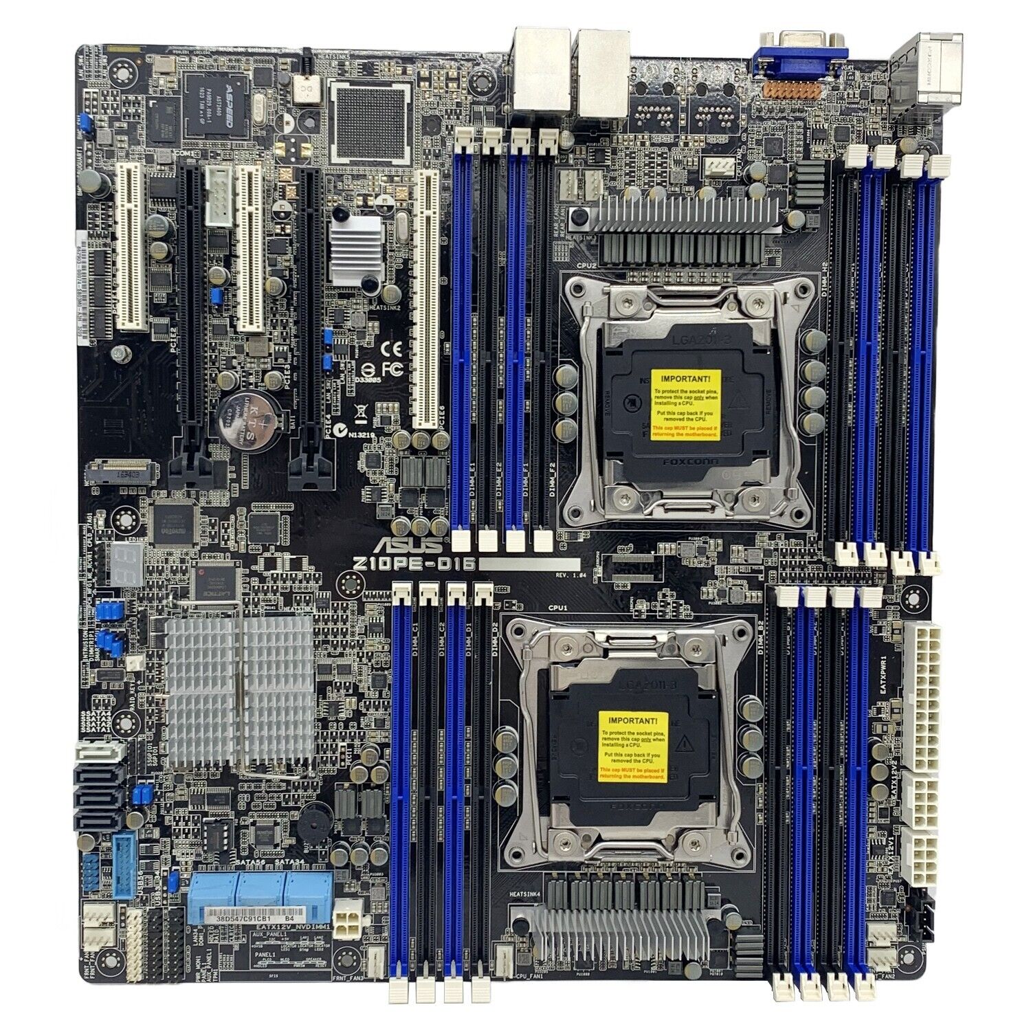 ASUS Z10PE-D16 Motherboard EEB Intel C612 PCH Dual LGA2011-3 DDR4 SATA3 VGA RJ45
