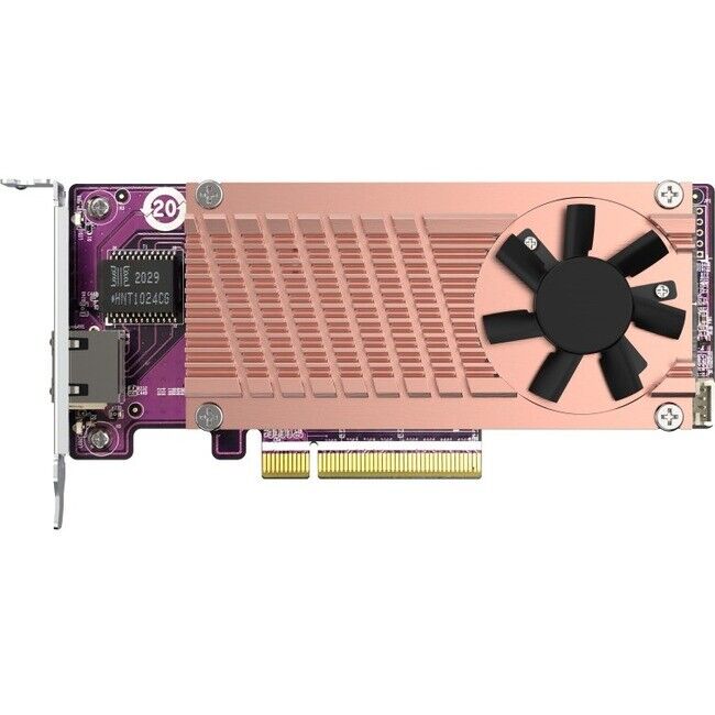 QNAP Dual M.2 2280 PCIe NVMe SSD & Single-port 10GbE Expansion Card QM22P10G1TB