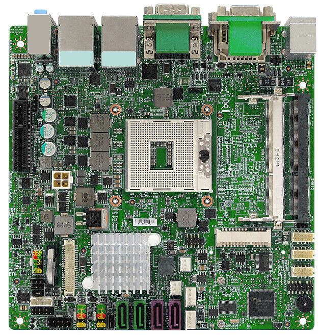 Intel Mobile QM67 HDMI DVI D-SUB 4 SATA RAID 12V Socket 989 Mini ITX Motherboard