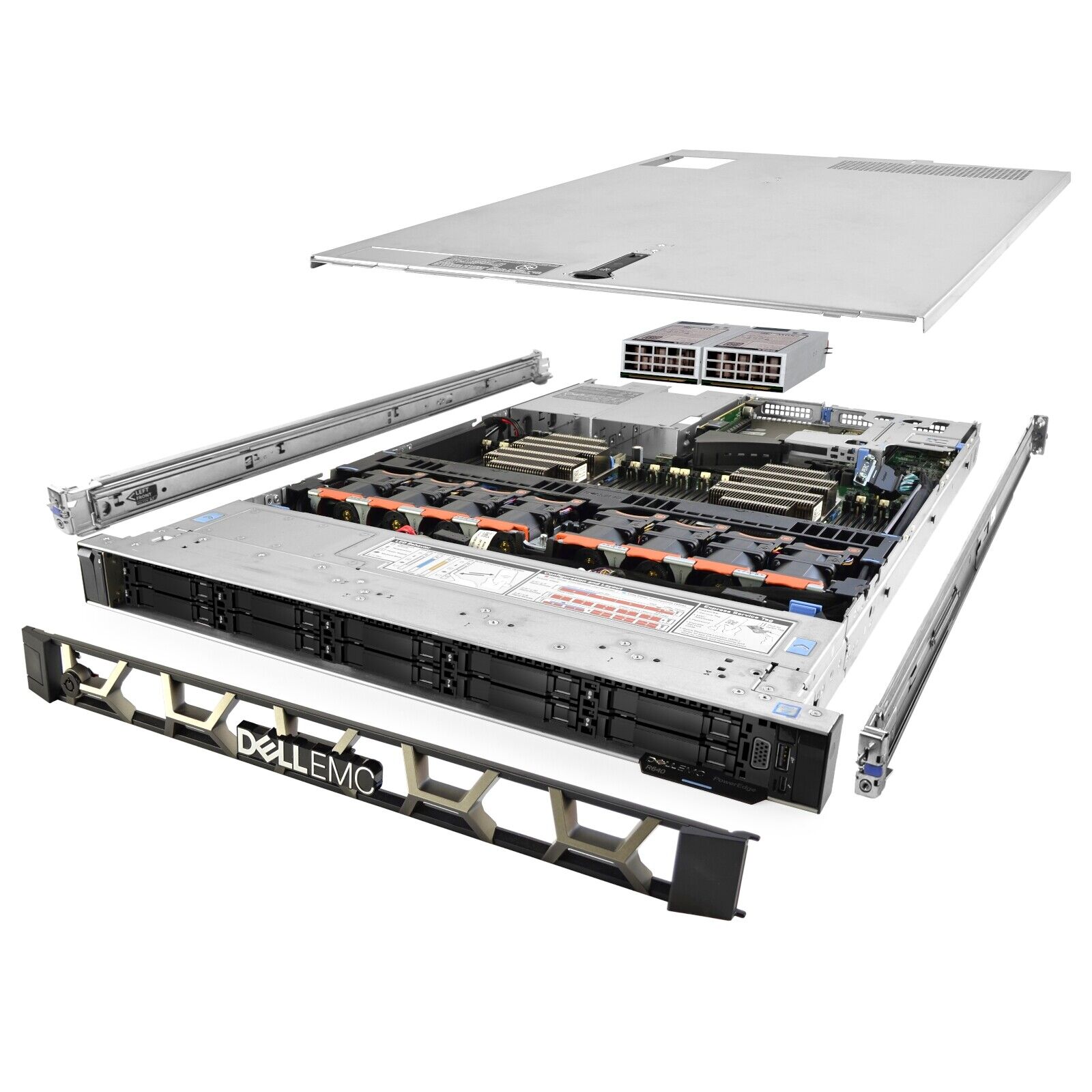 Dell PowerEdge R640 NVMe Server 2.10Ghz 8-Core 96GB 10x 1.6TB NVMe SSD HBA330